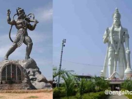 Huge 215m tall statue of lord Hanuman to be build by private trust at Hampi in Karnataka